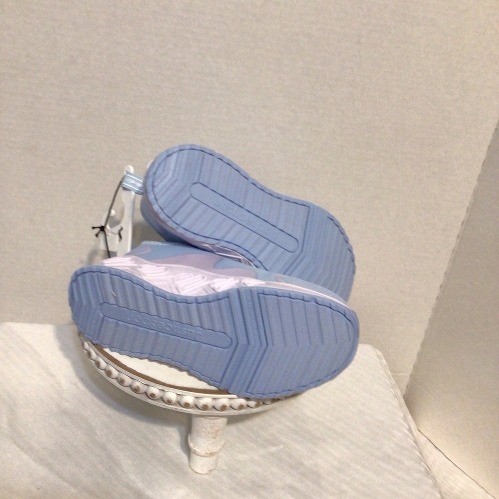 JUSTICE GIRL Slip On Athletic Sneakers Shoes 13 Blue NWT No Lace Comfort Walking - Picture 2 of 8